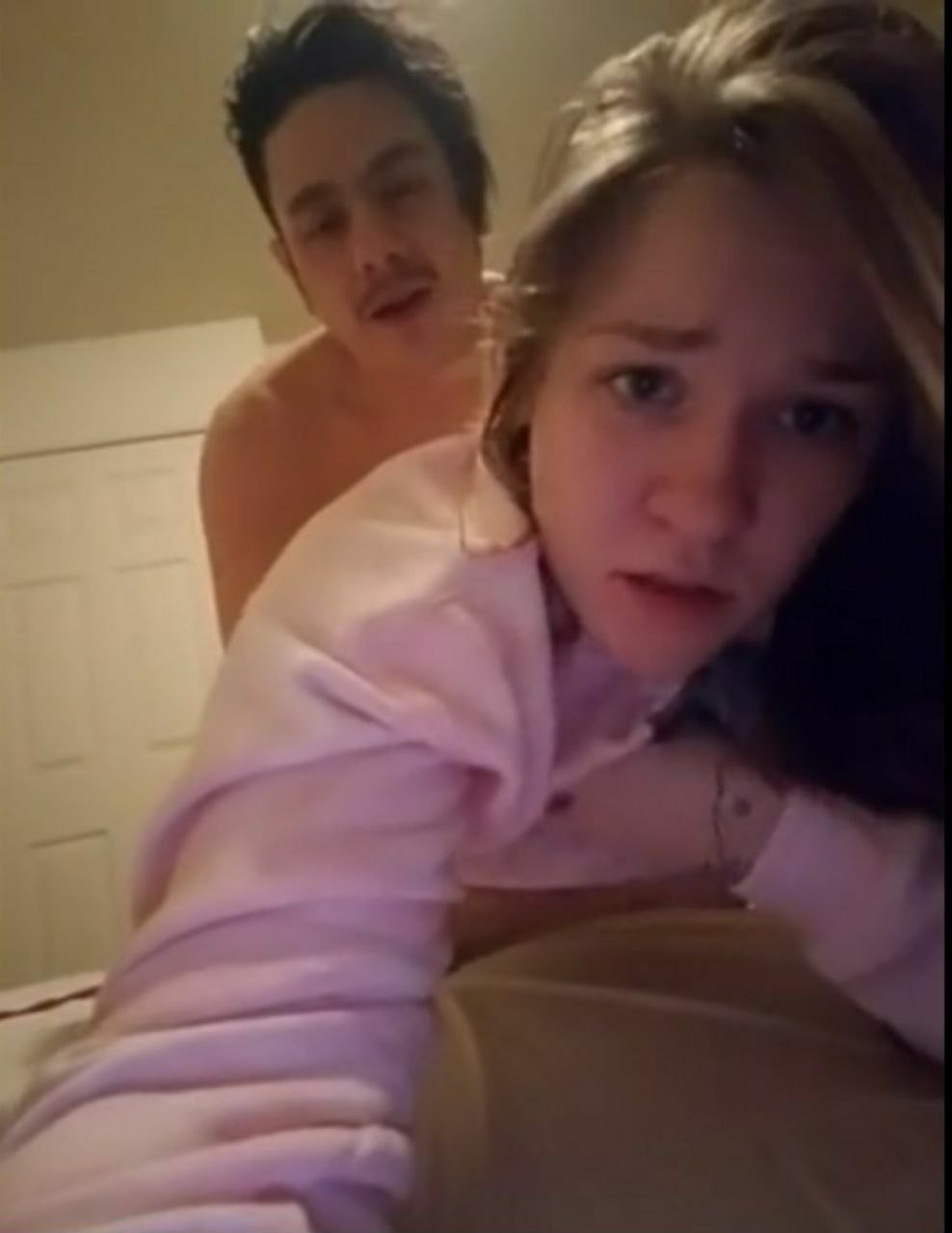 Brother grabs lil stepsisters ass