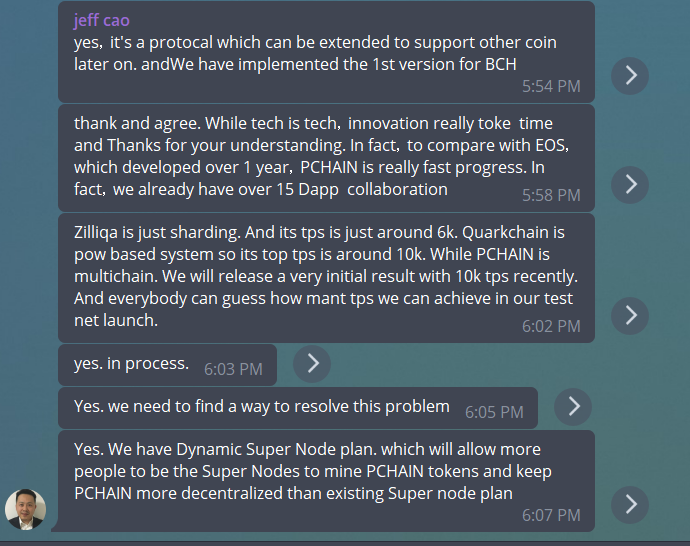Pchain AMA From 7th August 2018