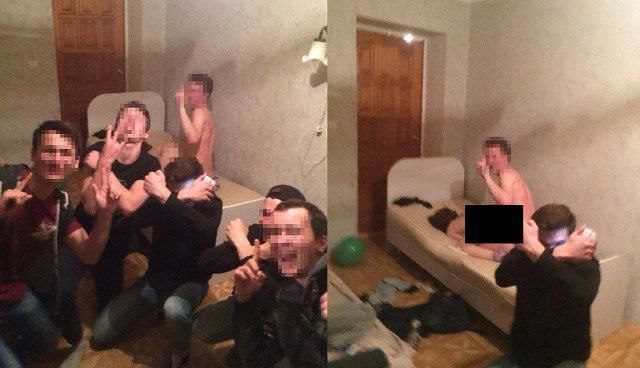 Русские пацаны заскочили к старой соседке на групповой секс