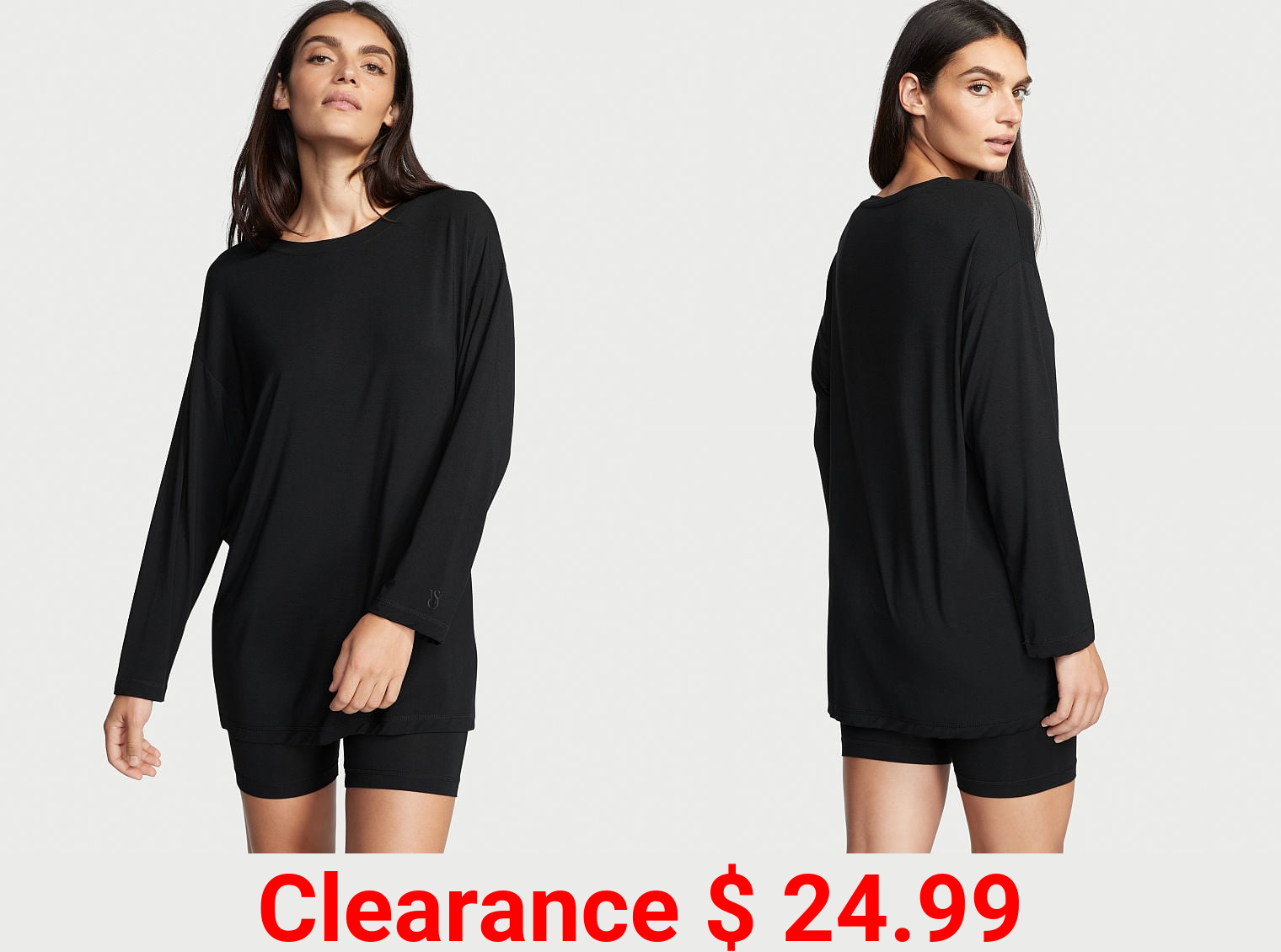 Modal Sleepshirt and Bike Short Set