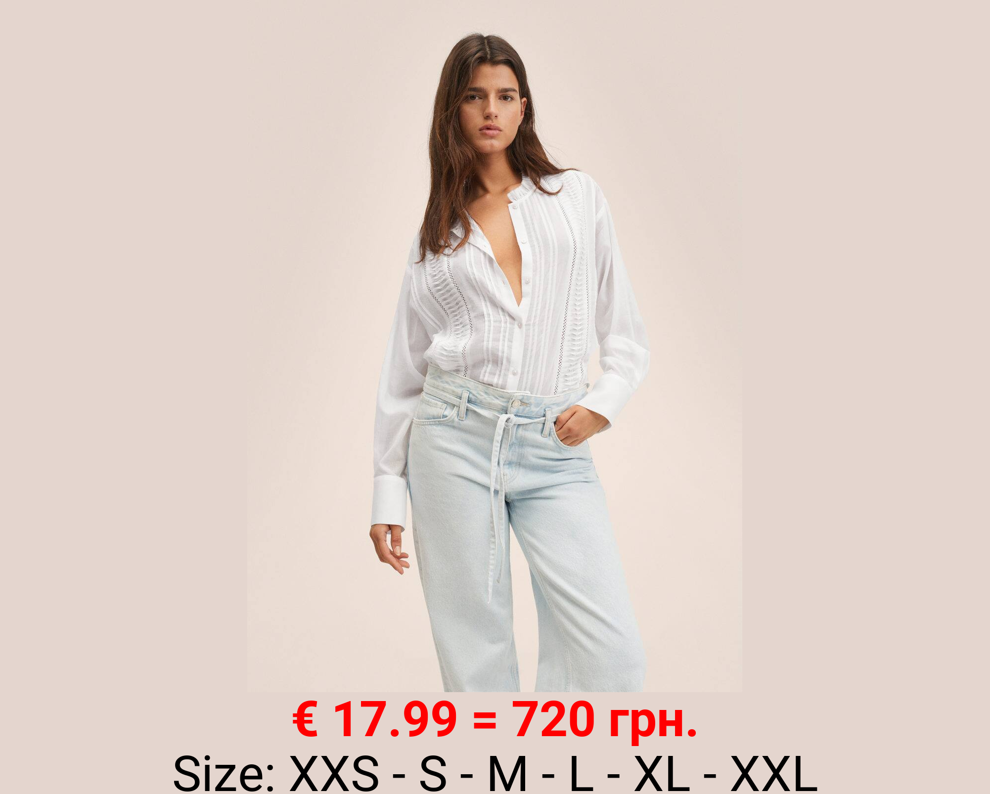 Blusa algodón volante