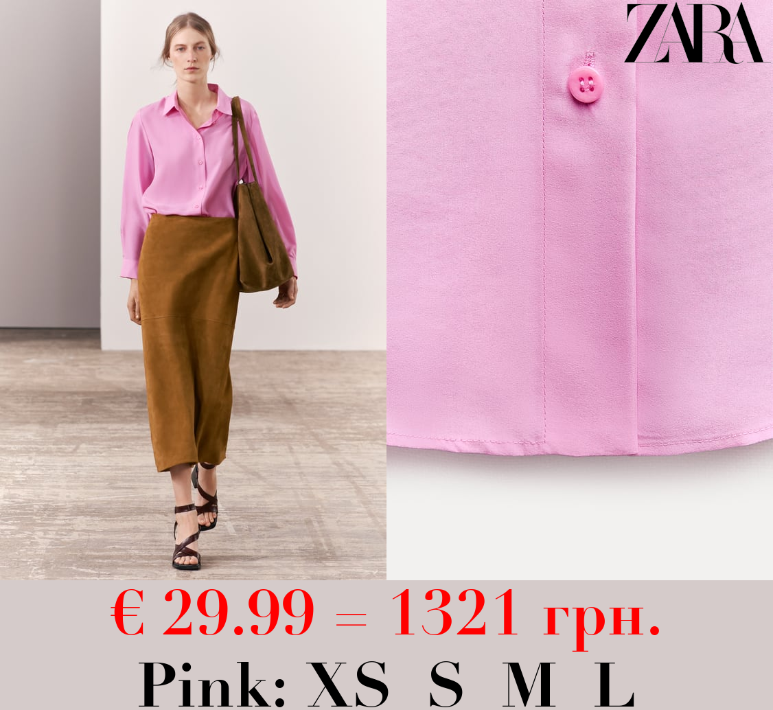 ZW COLLECTION 100% SILK SLIM FIT SHIRT