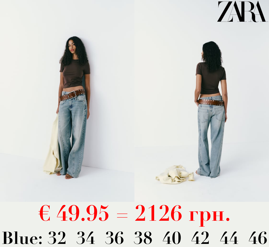 TRF WIDE-LEG MID-RISE DECONSTRUCTED JEANS