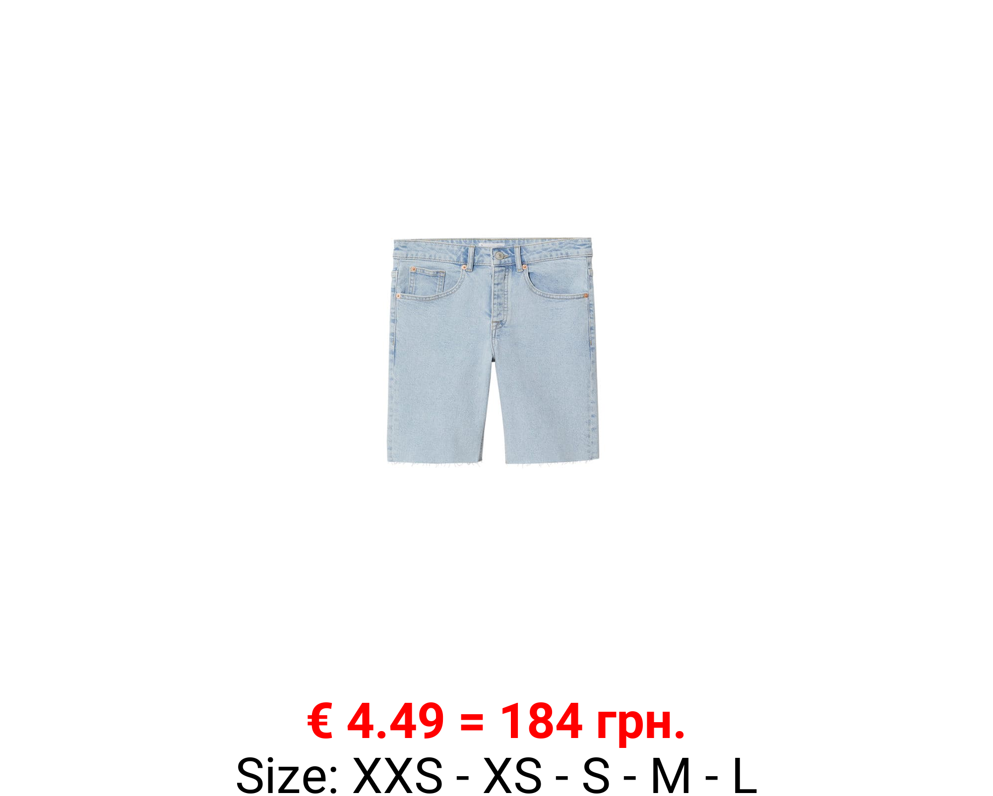 Bermudas denim bajo deshilachado