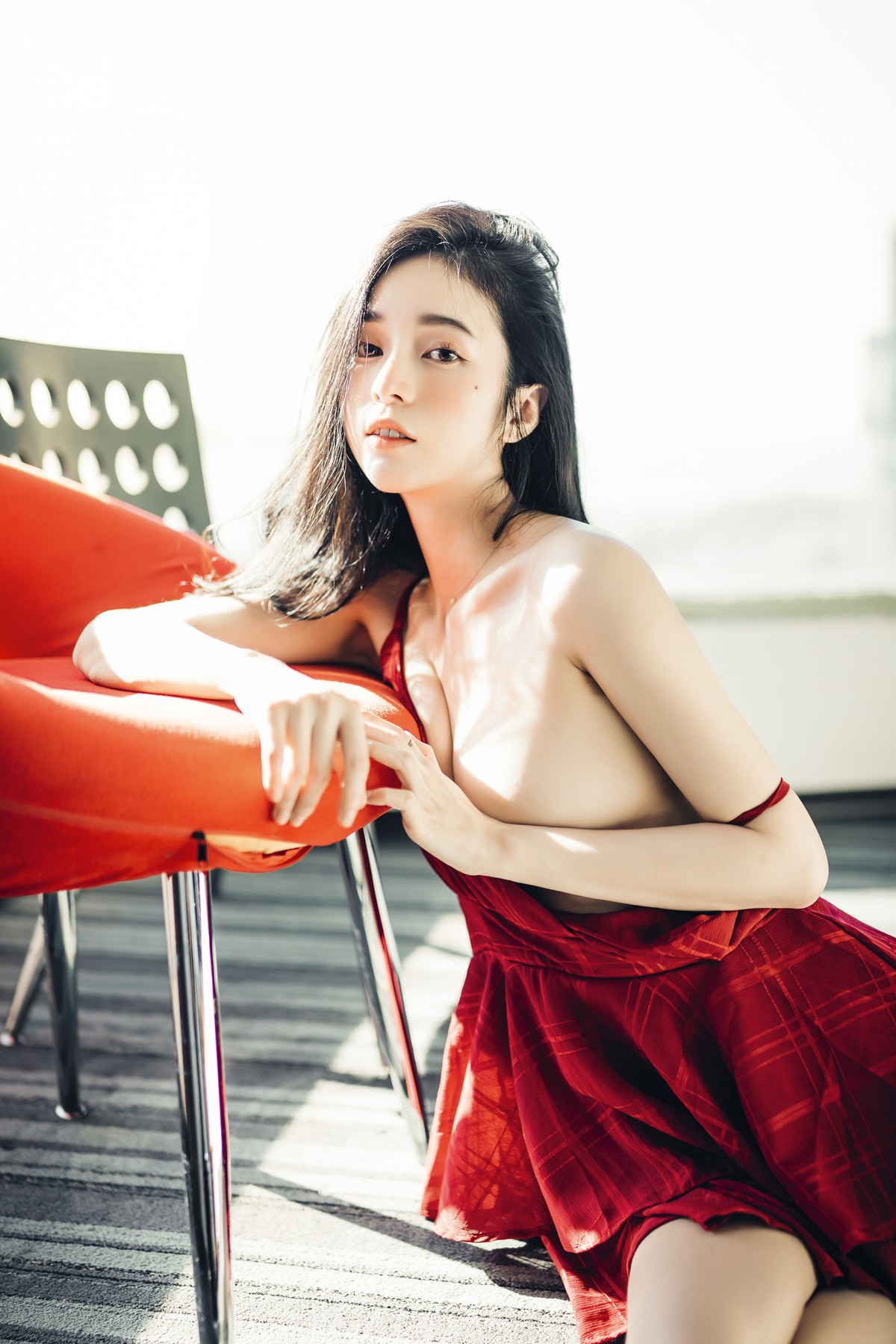 JVID精品 🔞仙仙辰 透明罩衫 透明駱駝蹄內褲 濕潤黑絲 我的女友 這次有點色😈有點甜 Set.01 15