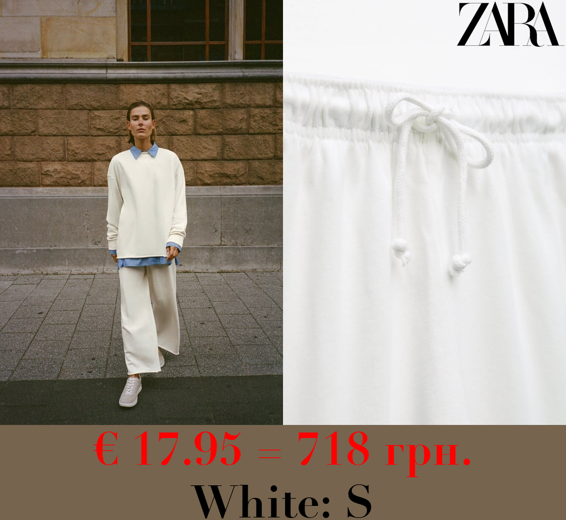 FADED-EFFECT PLUSH TROUSERS