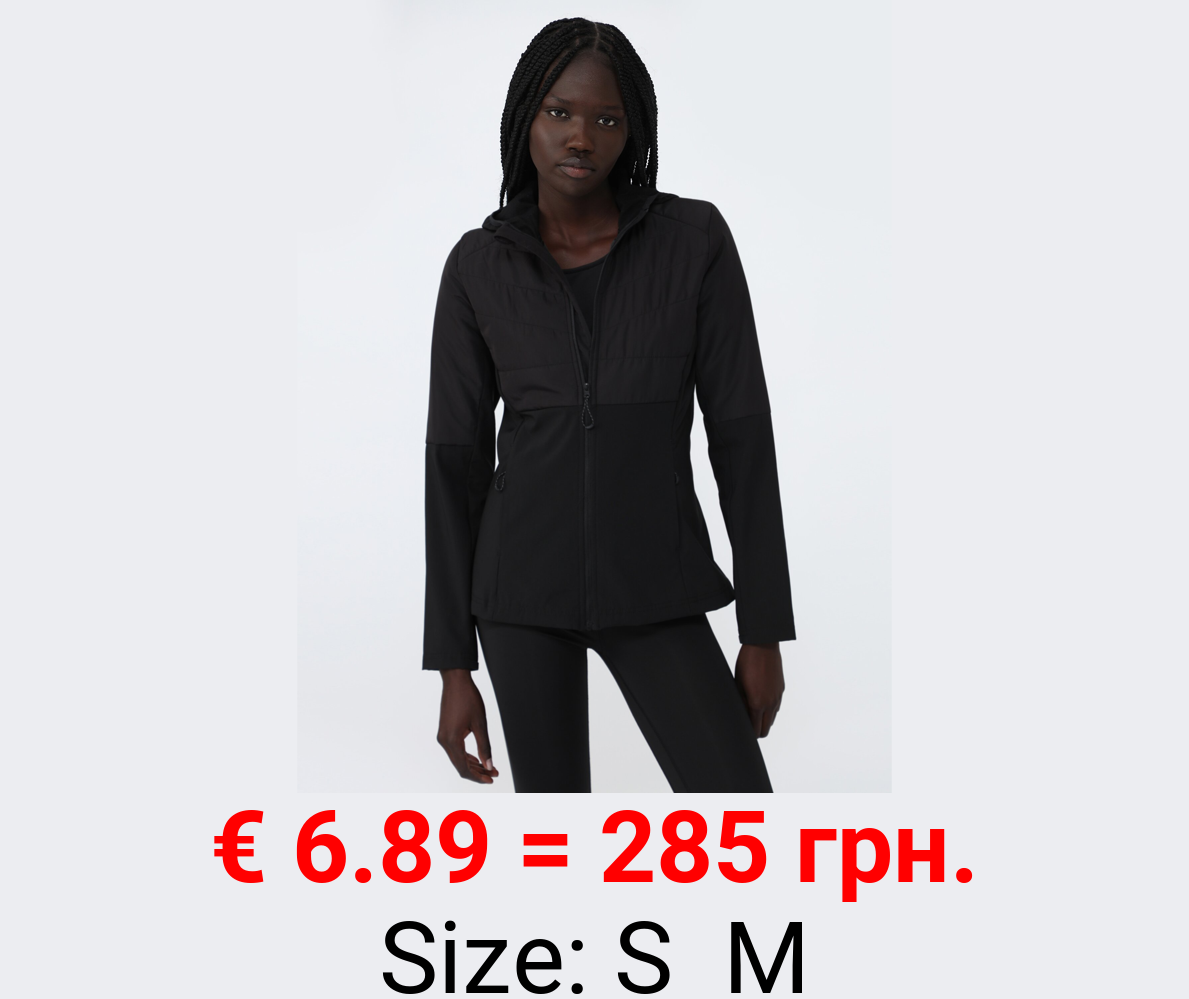 Combined padded sporty jacket