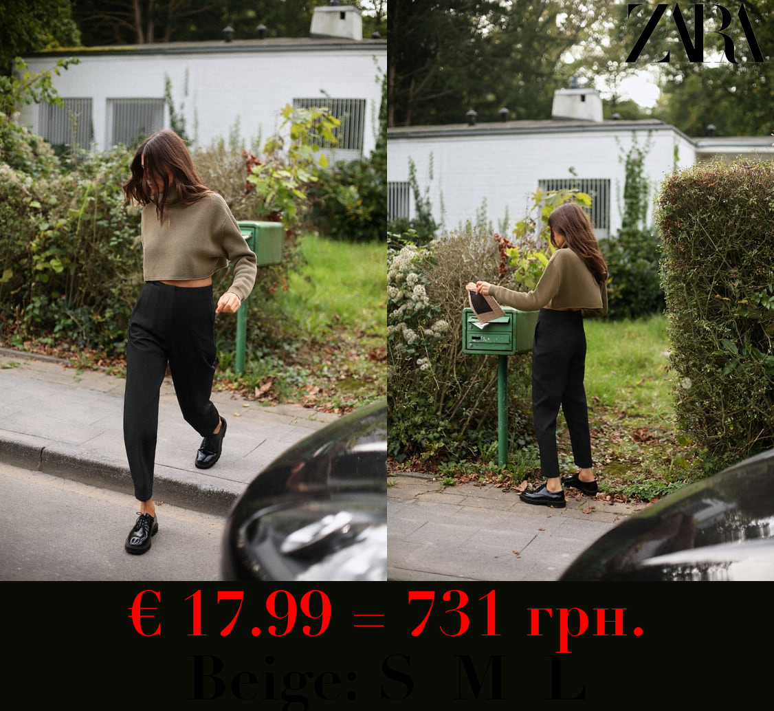 ACID WASH KNIT CROPPED SWEATER