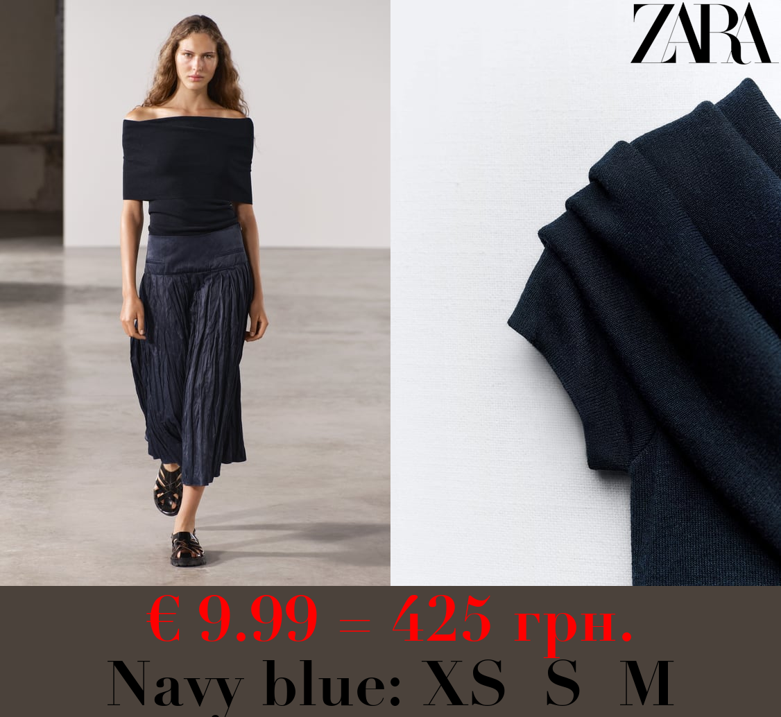 OFF-THE-SHOULDER KNIT TOP