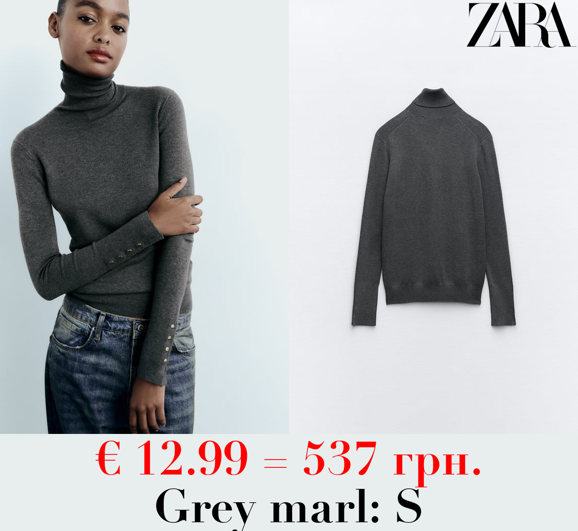 BASIC HIGH NECK KNIT SWEATER