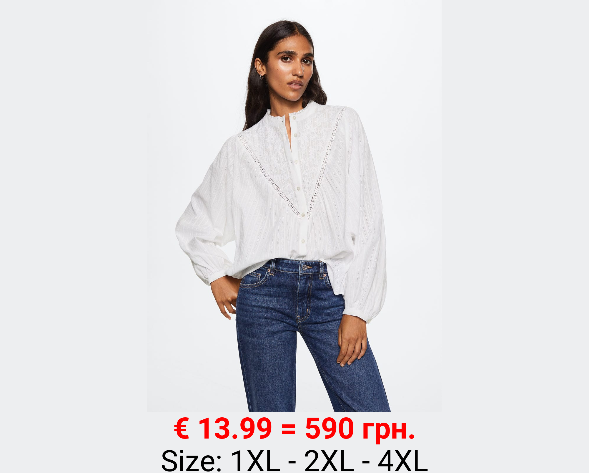 Blusa algodón bordados