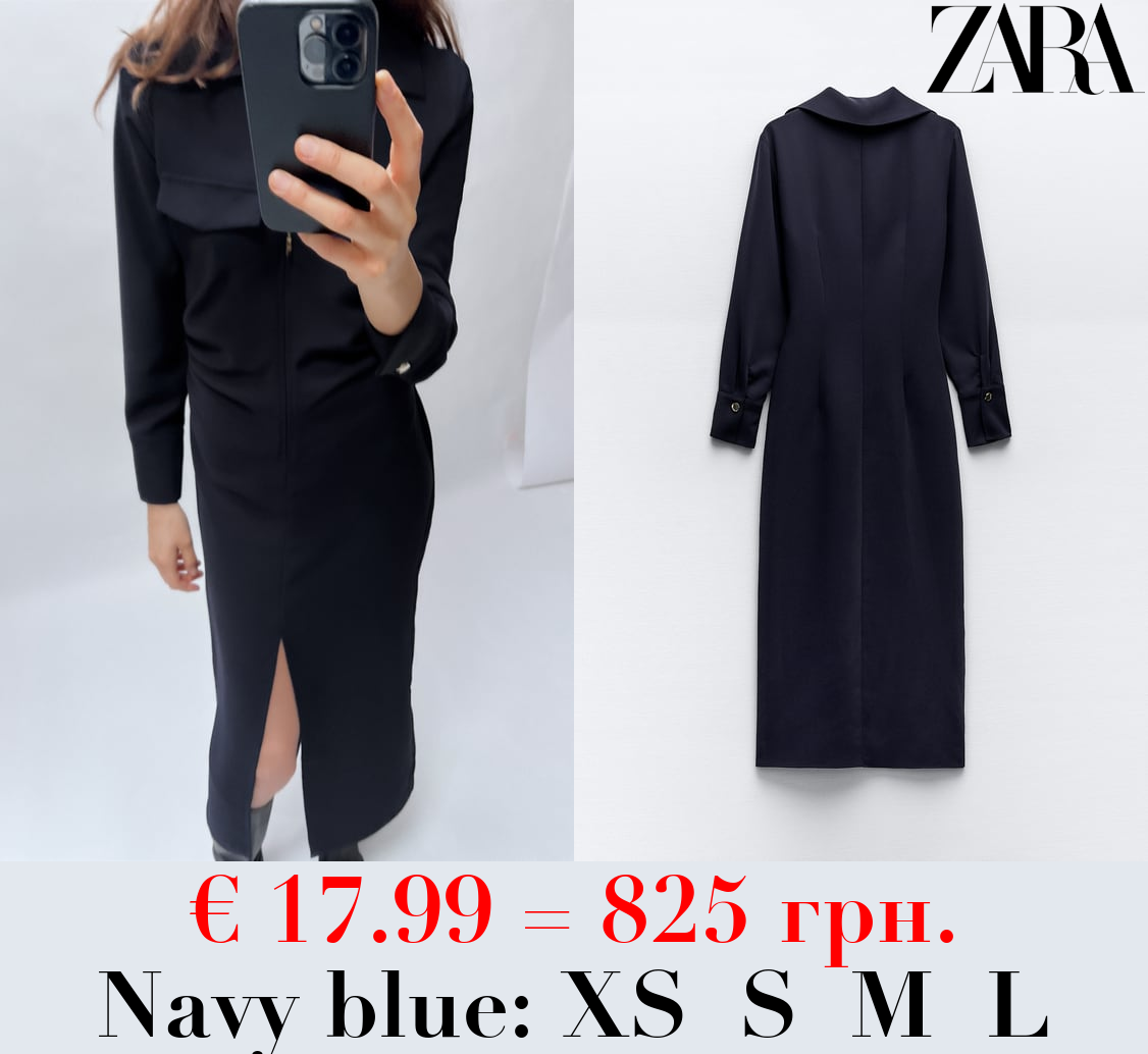 SHIRT DRESS WITH ZIP