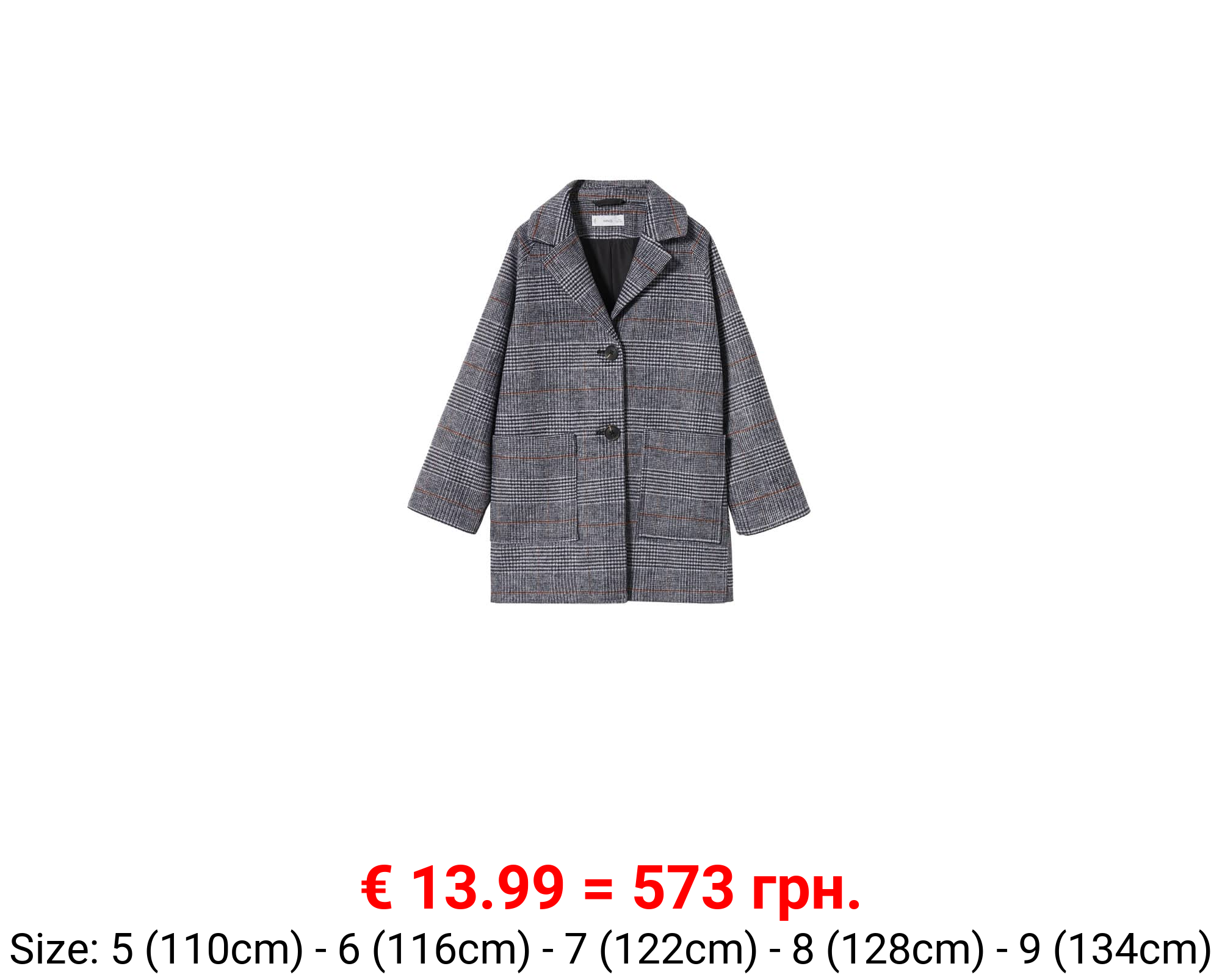 Abrigo solapas cuadros