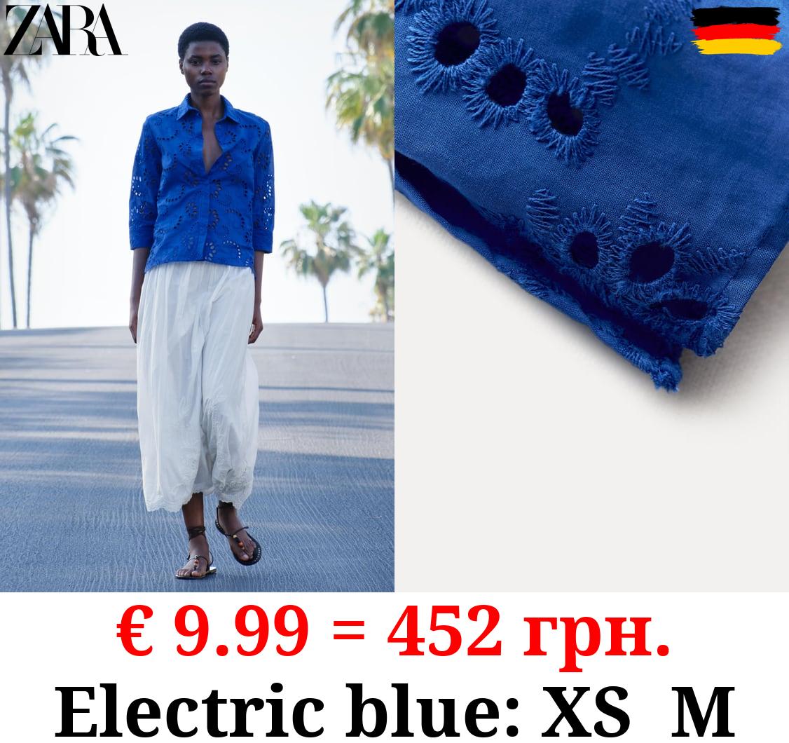 ZW COLLECTION EMBROIDERED POPLIN SHIRT