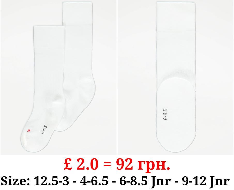 White Antibacterial Cushioned Football Socks