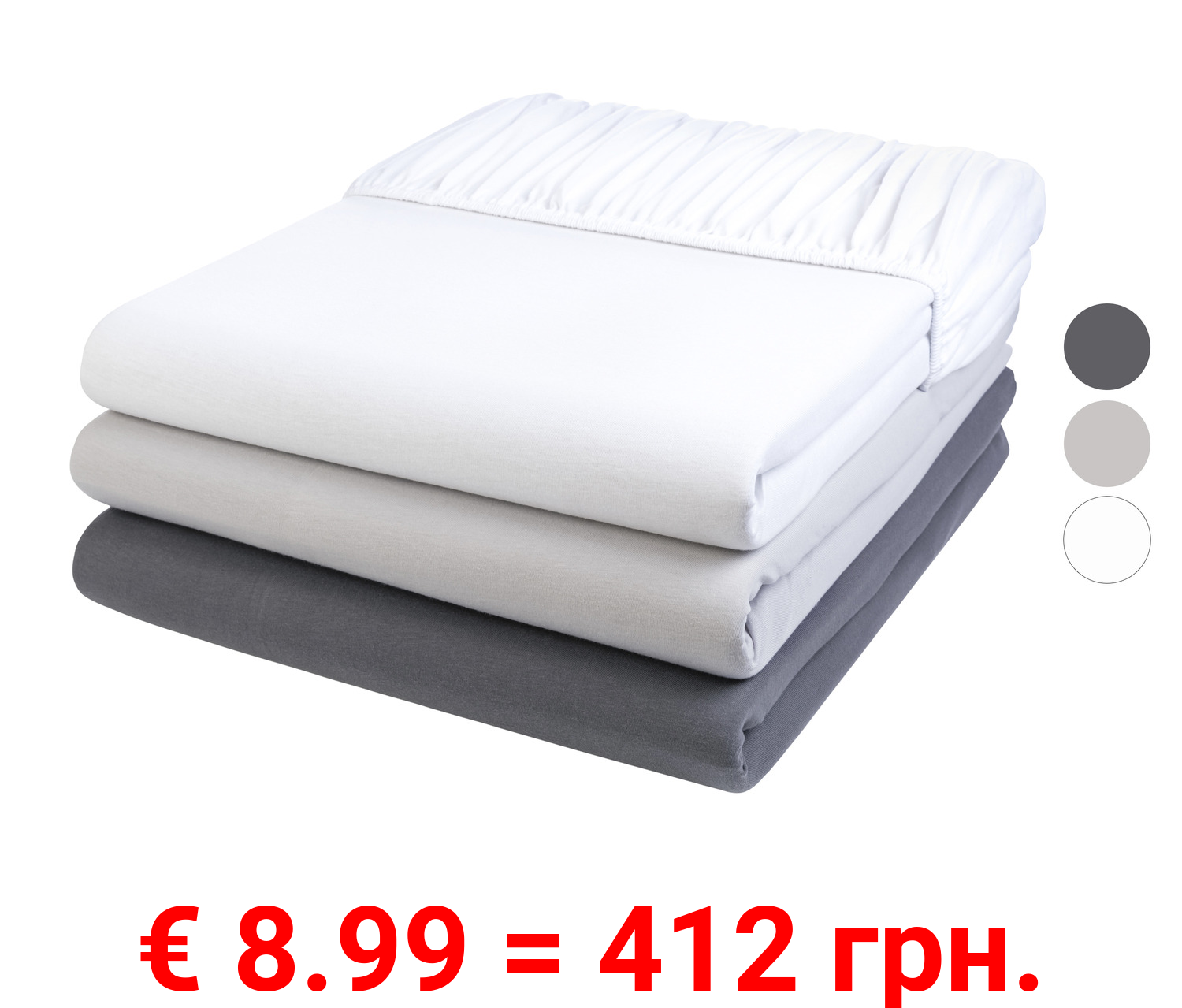 LIVARNO home Jersey-Spannbettlaken, 180-200 x 200 cm