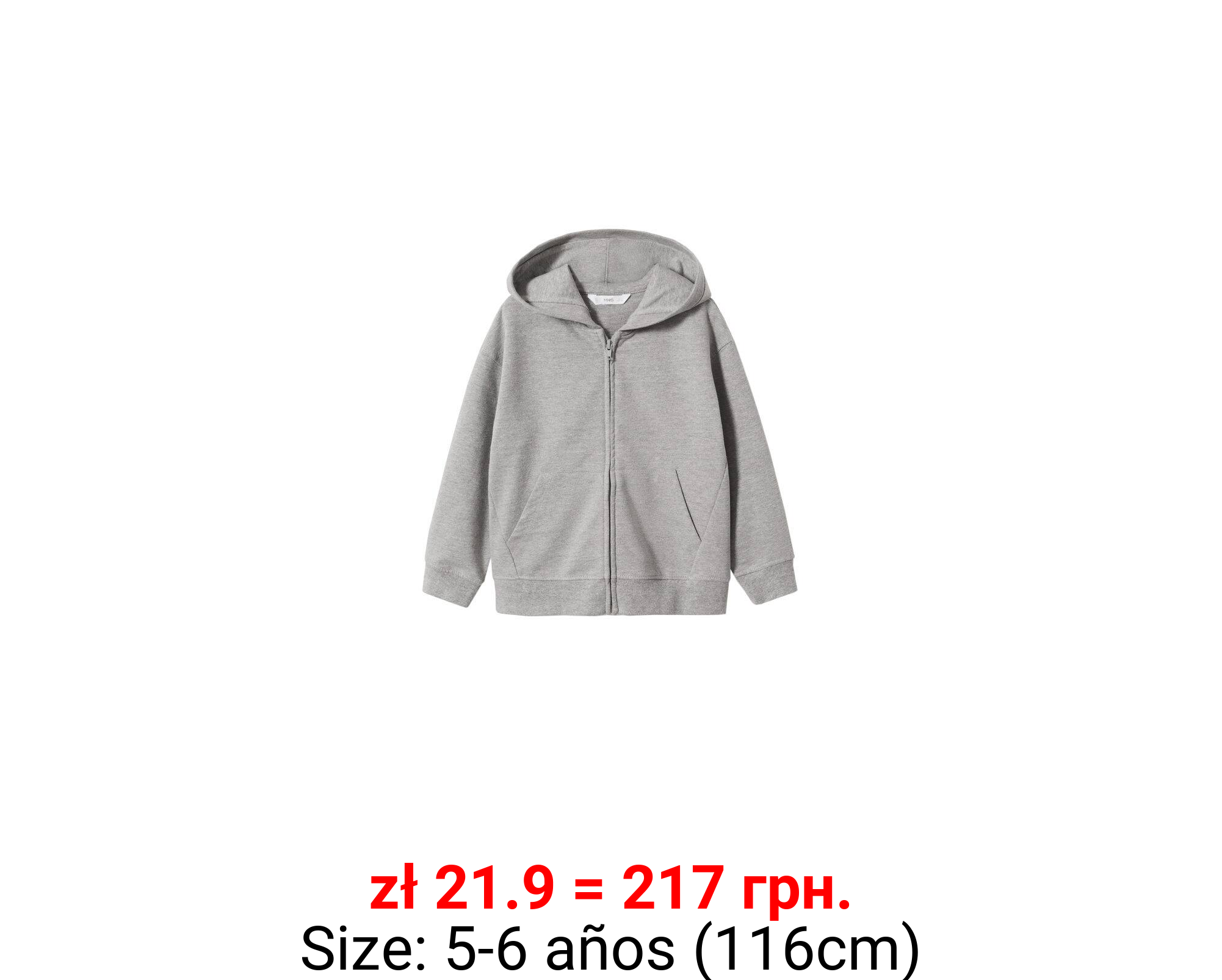 Sudadera capucha cremallera