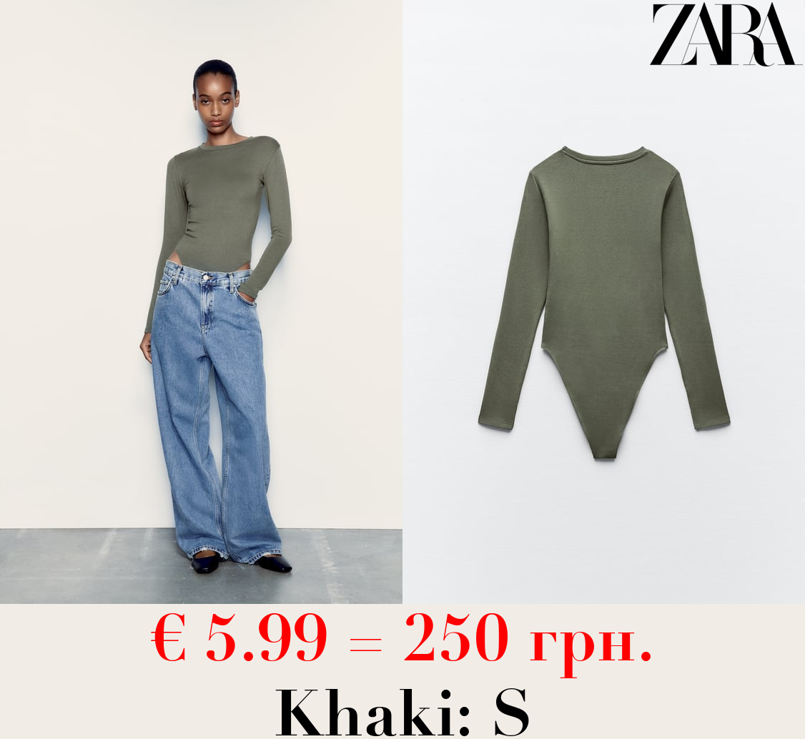 MODAL BODYSUIT WITH LONG SLEEVES