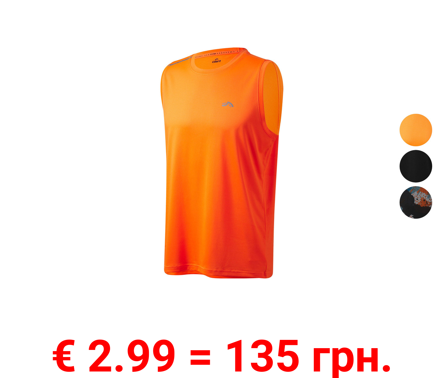 CRIVIT Herren Funktionstanktop mit recyceltem Material