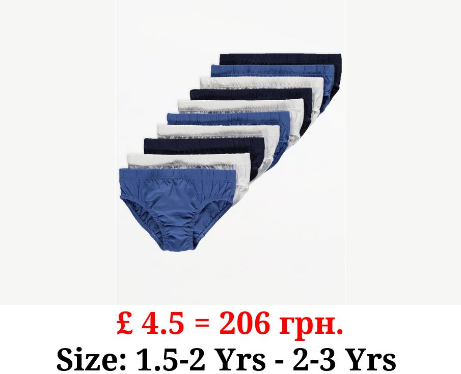 Assorted Plain Briefs 10 Pack