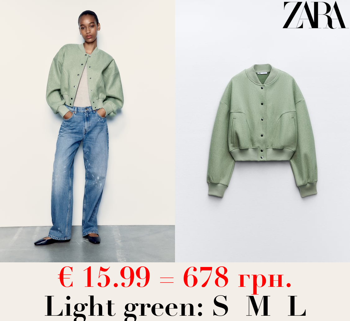 SOFT CROPPED BOMBER JACKET