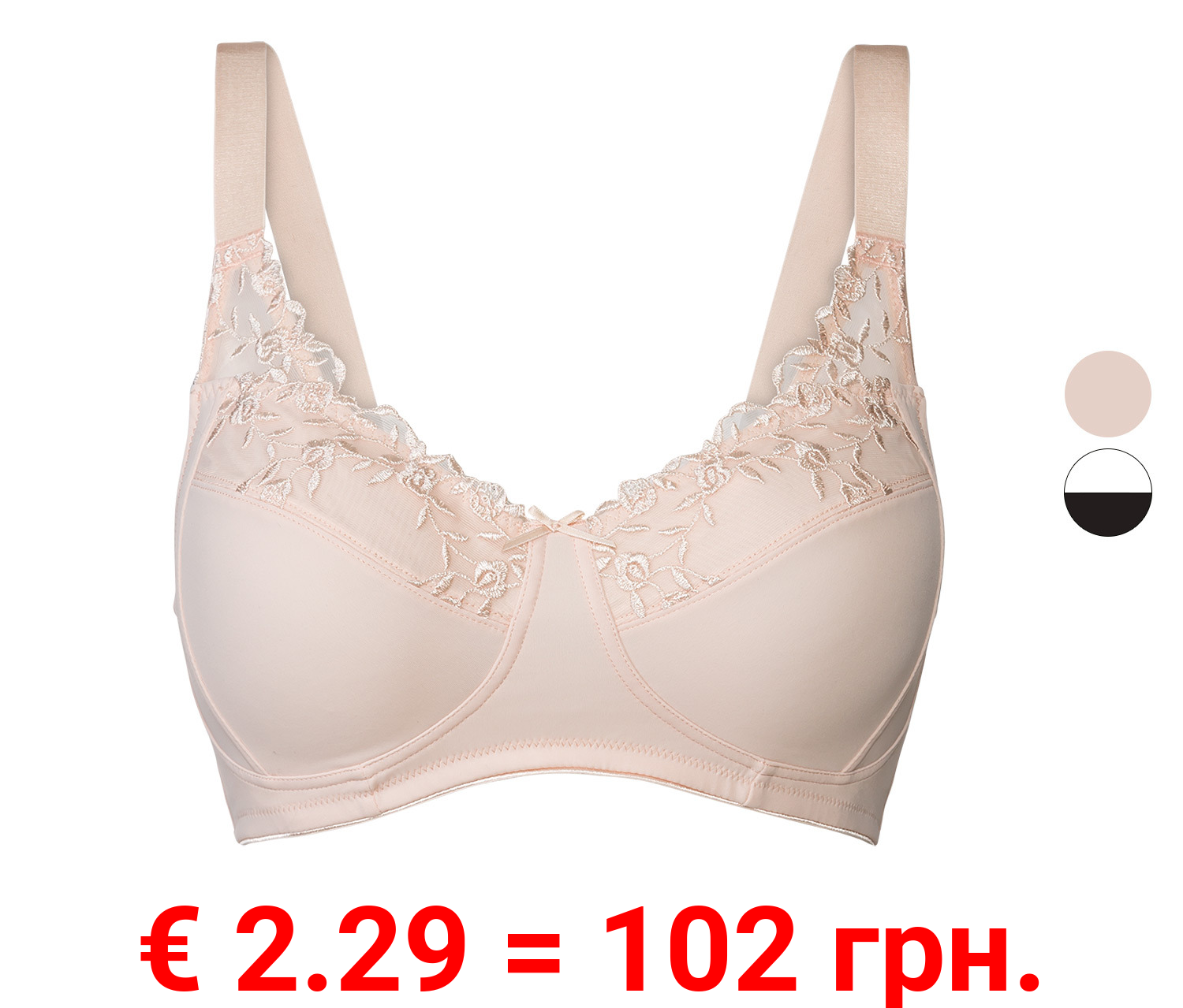 esmara® Damen Soft BH mit eleganter Stickerei und Zierschleife