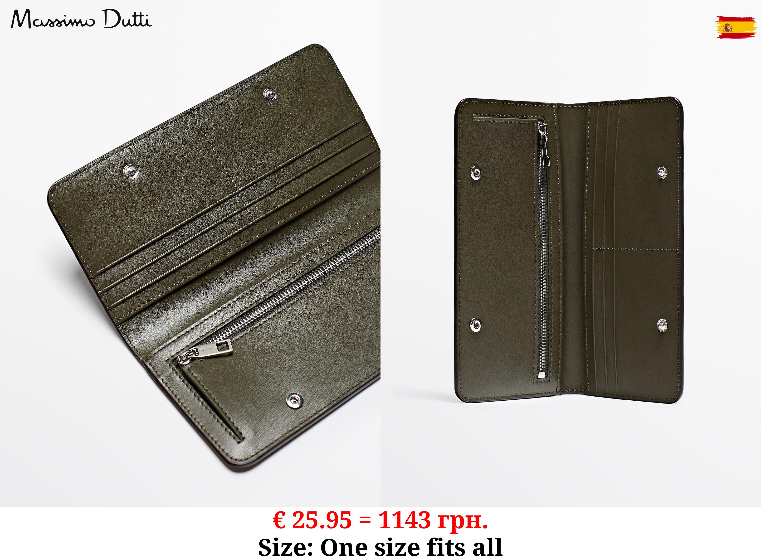 Nappa leather long purse Green billiard