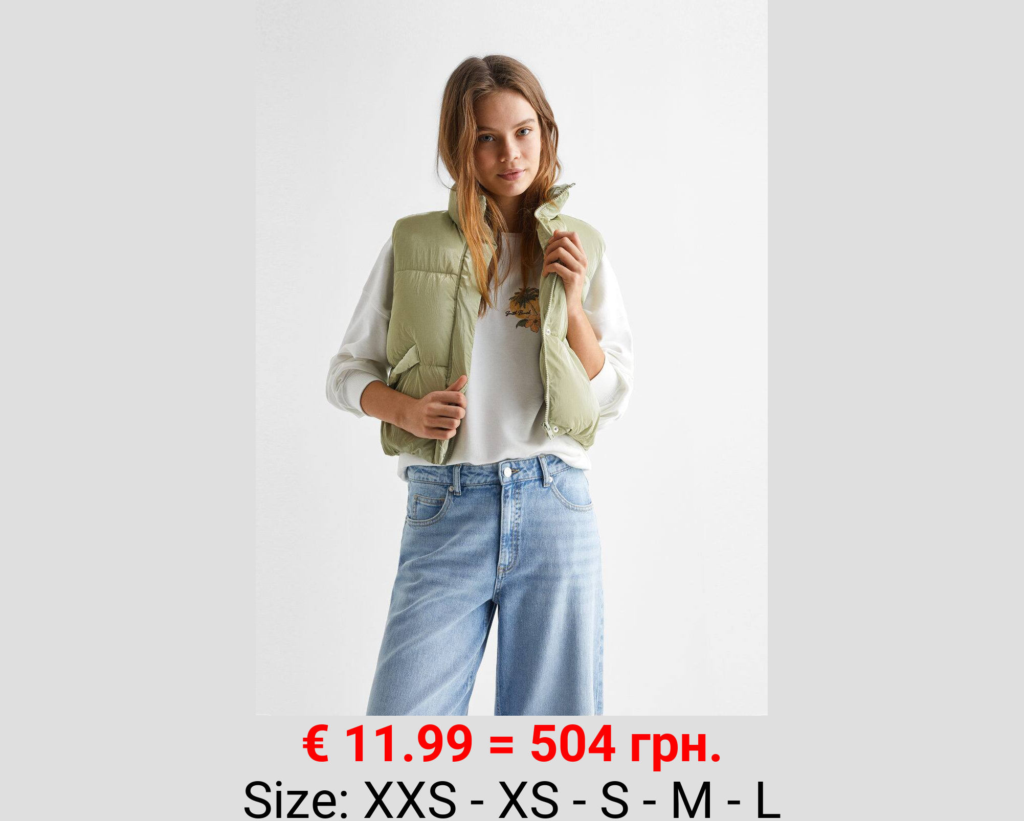 Chaleco acolchado brillo