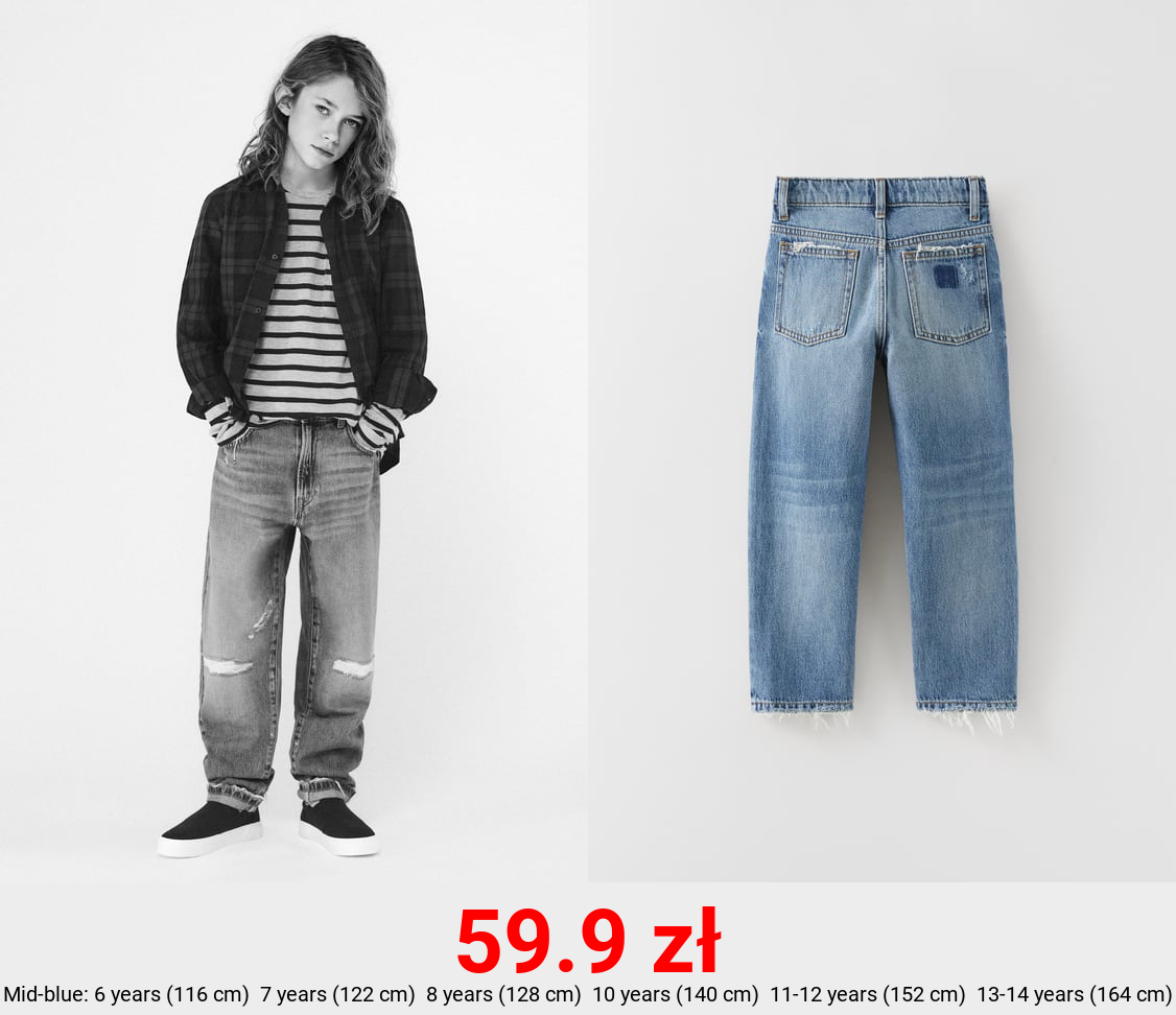 DESTROYED WASH RELAXED-FIT JEANS