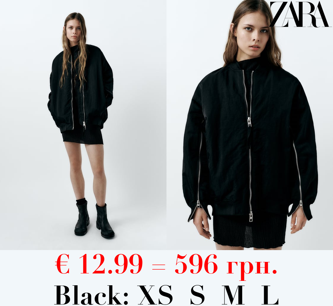 OVERSIZE NYLON BOMBER JACKET