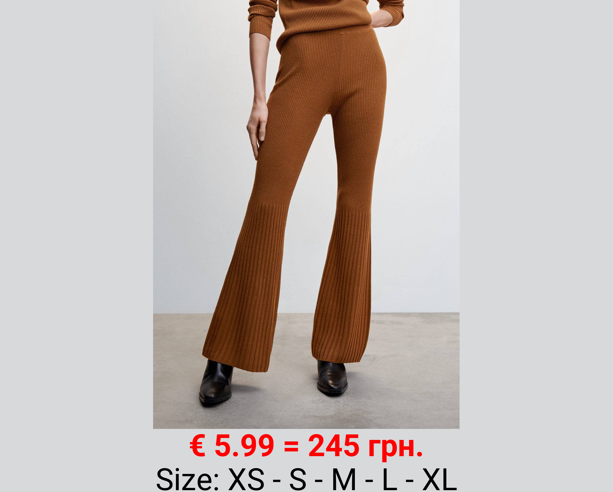 Pantalón punto acampanado