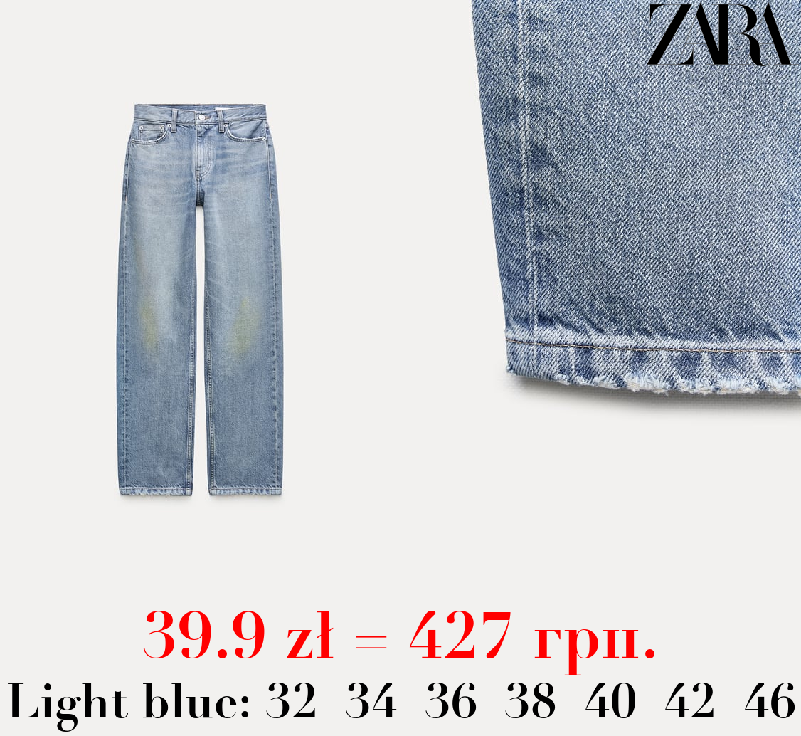 ZW COLLECTION STRAIGHT-LEG MID-RISE JEANS