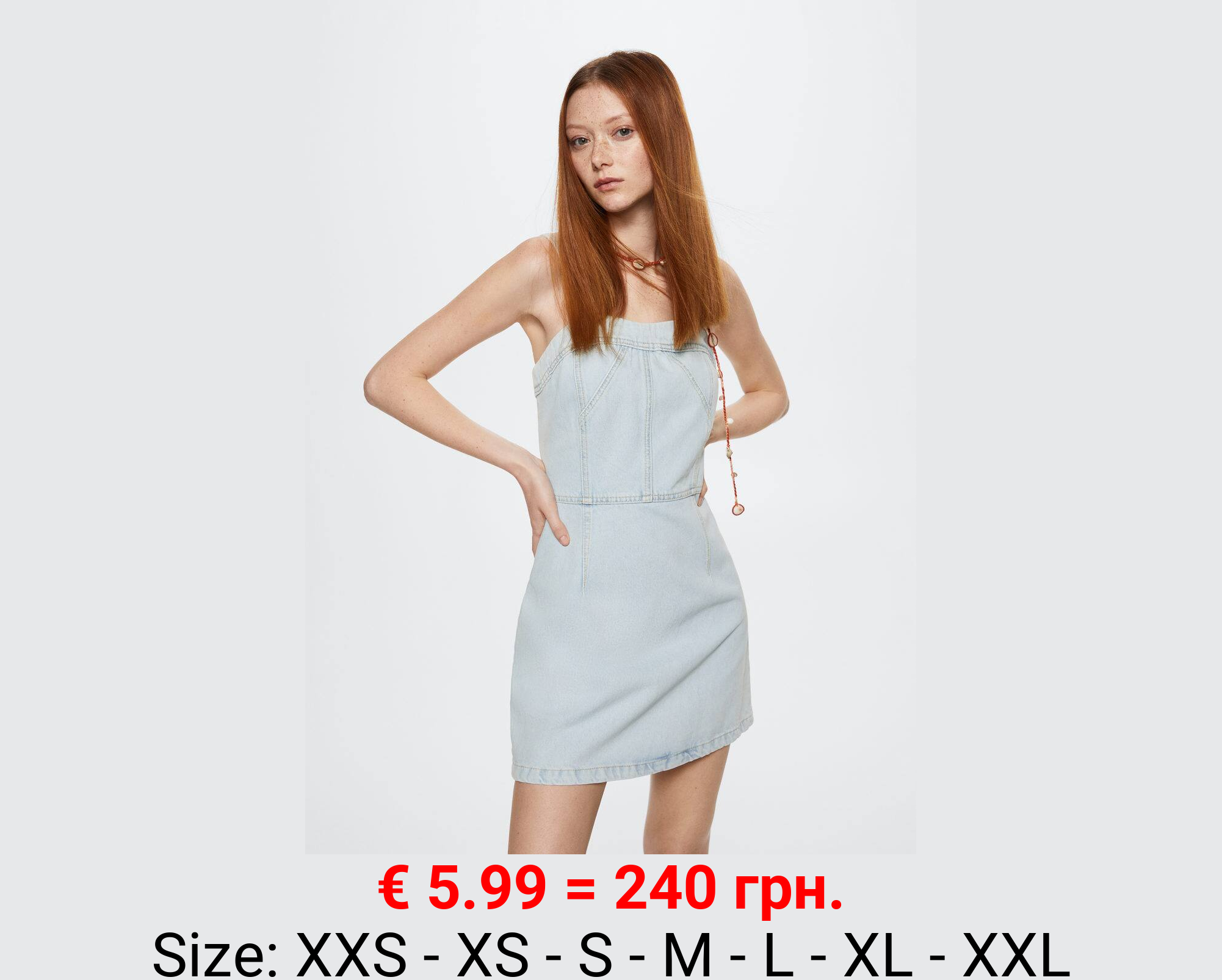 Vestido vaquero cremallera