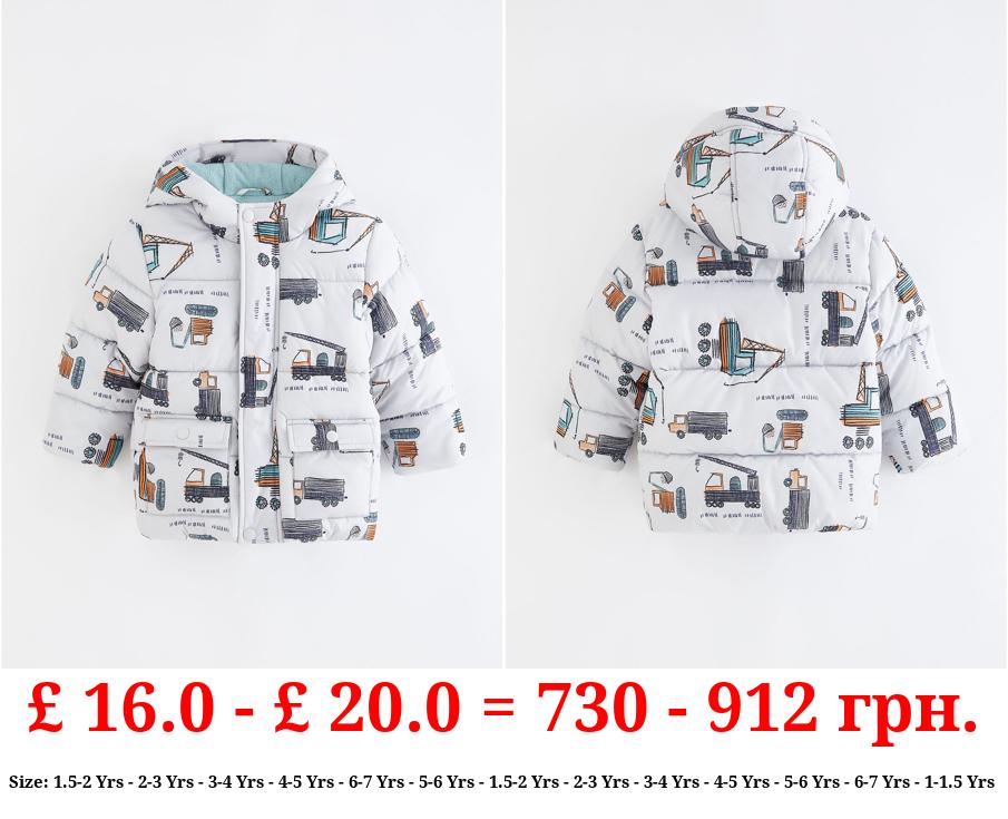 Grey Vehicle Padded Coat