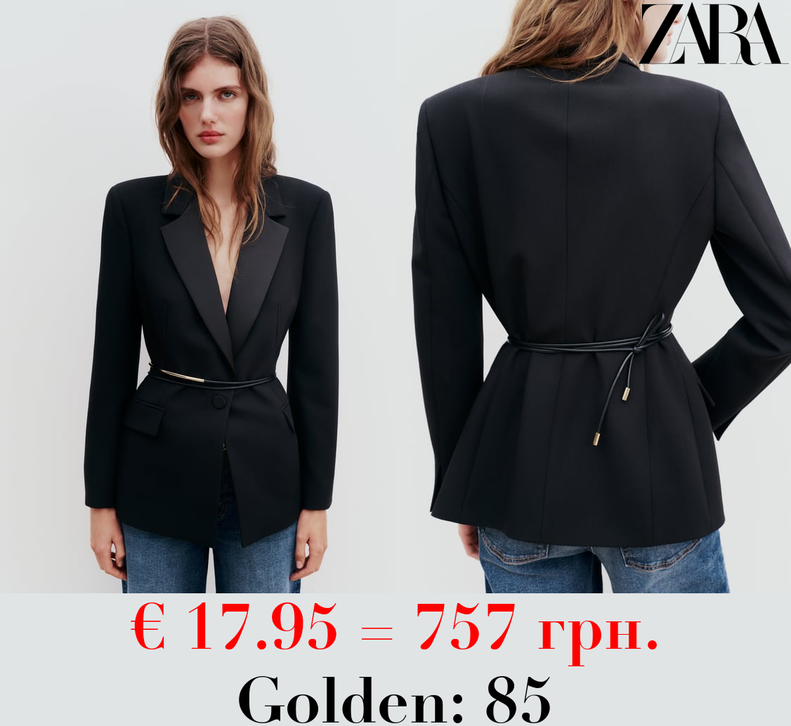 LEATHER BELT WITH METAL DETAIL