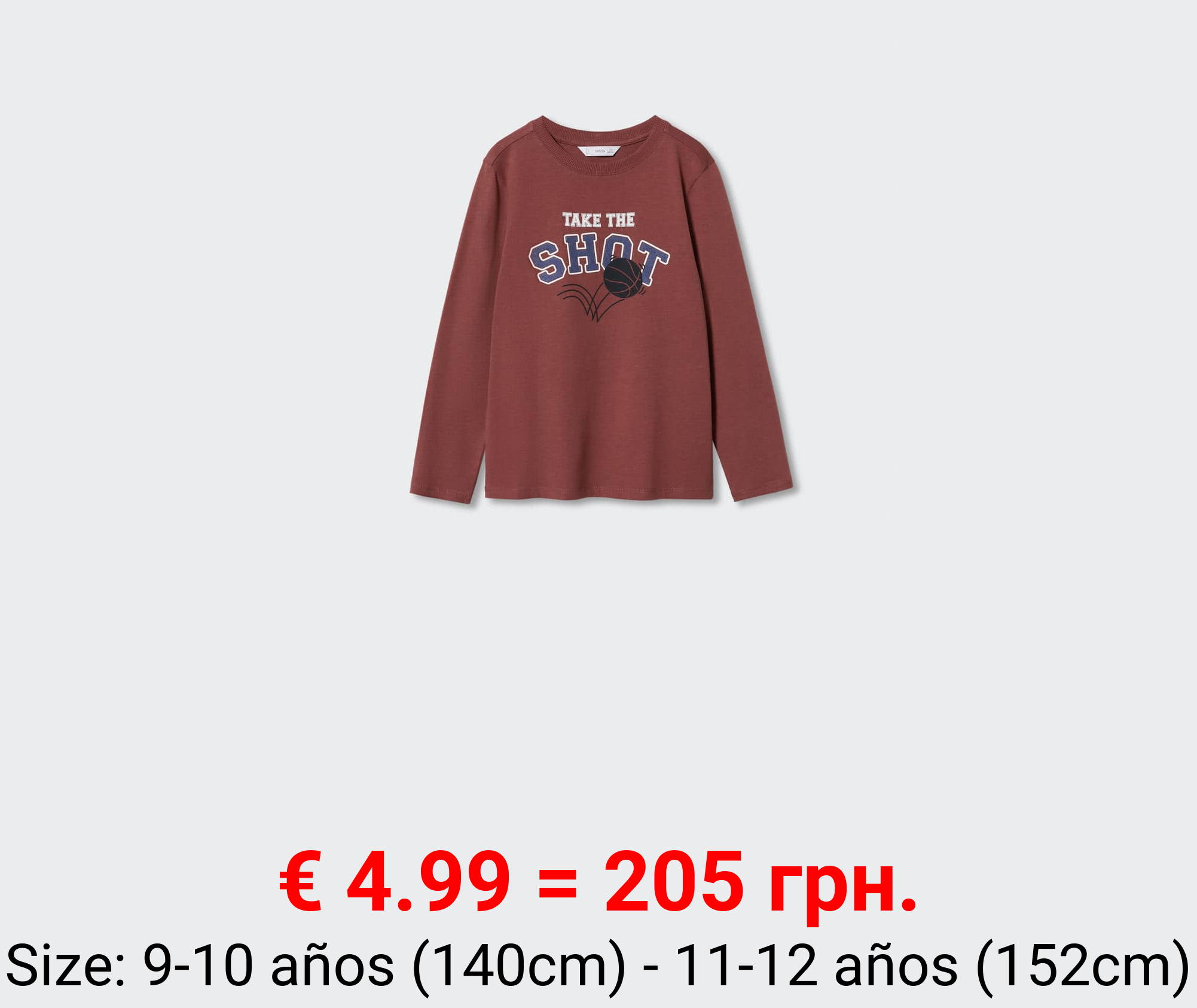 camiseta manga larga estampada