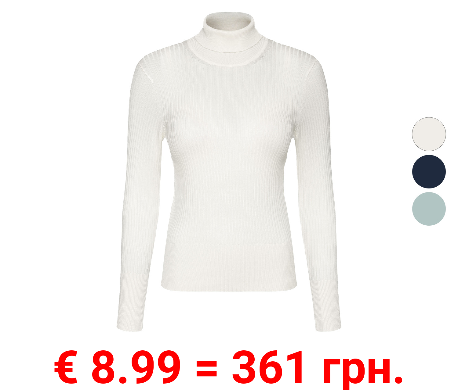 esmara® Damen Pullover mit Rollkragen
