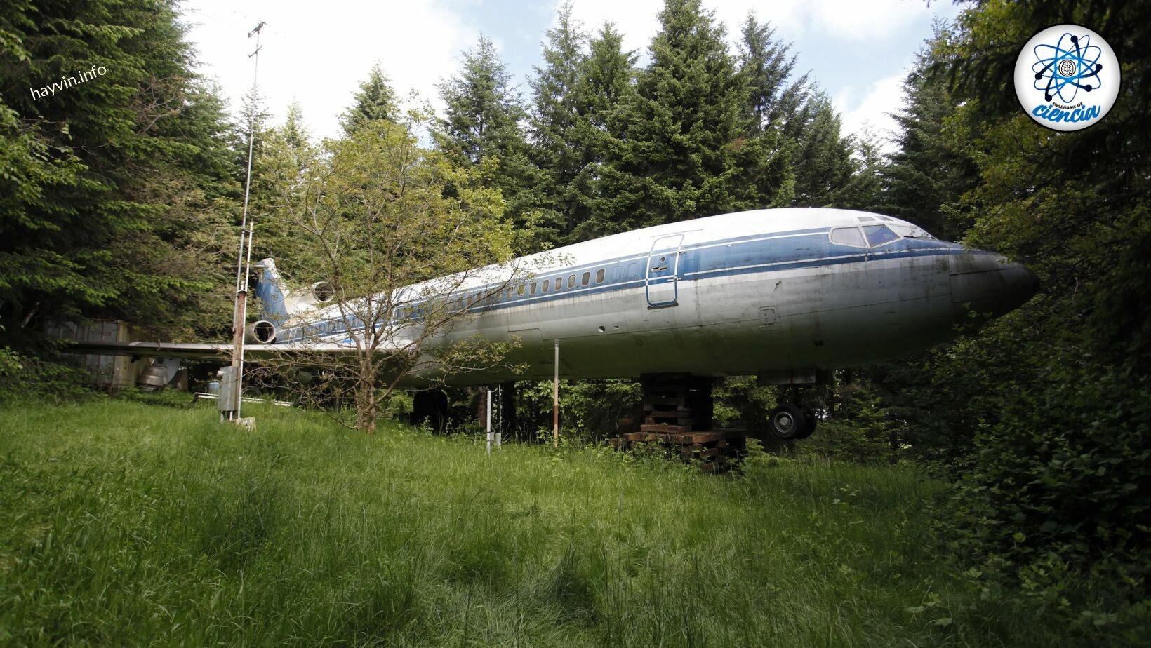 Egy Boeing parkolt ebben az erdőben 727 (és látható a Google Térképen)