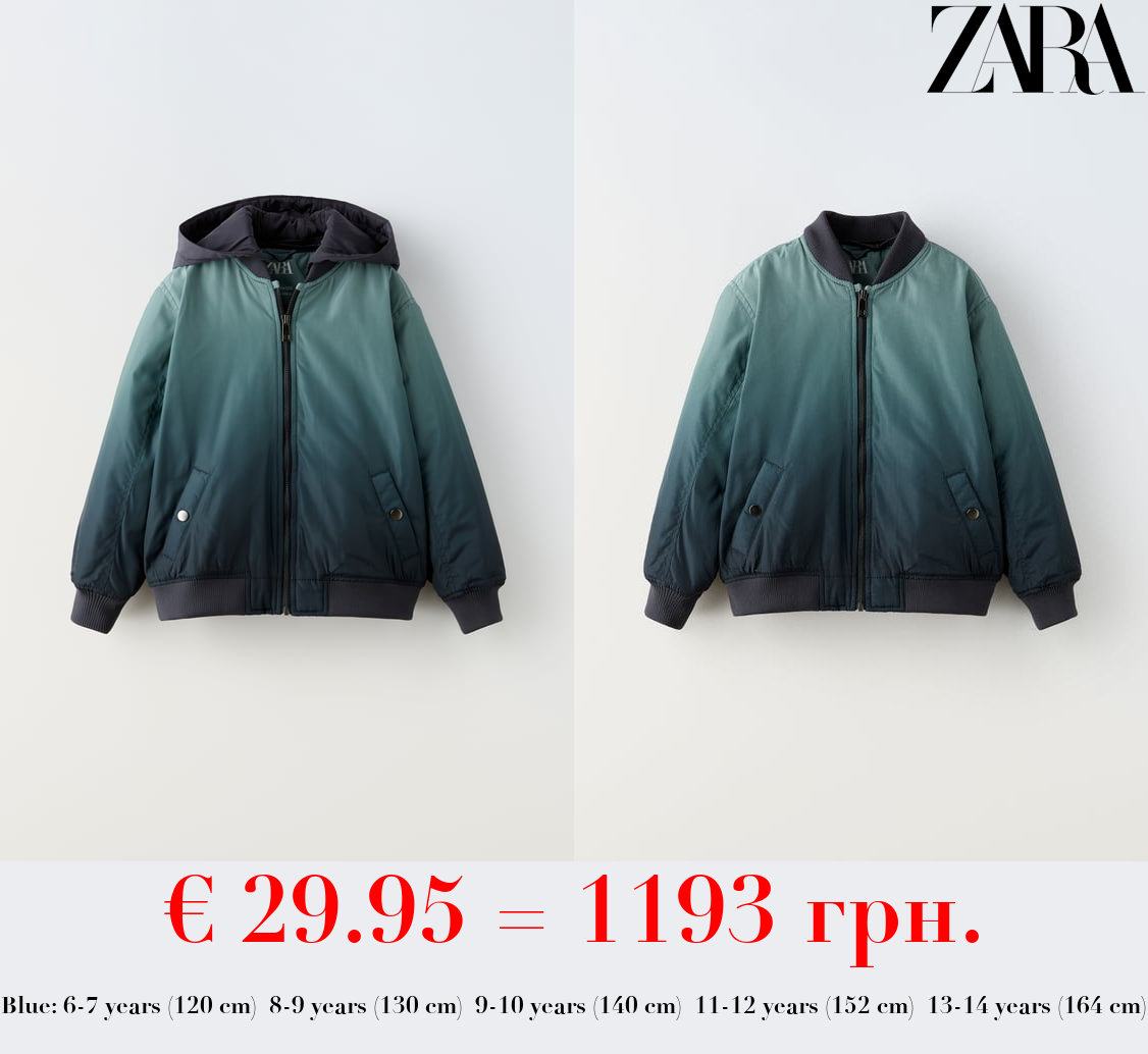 OMBRÉ PRINT BOMBER JACKET