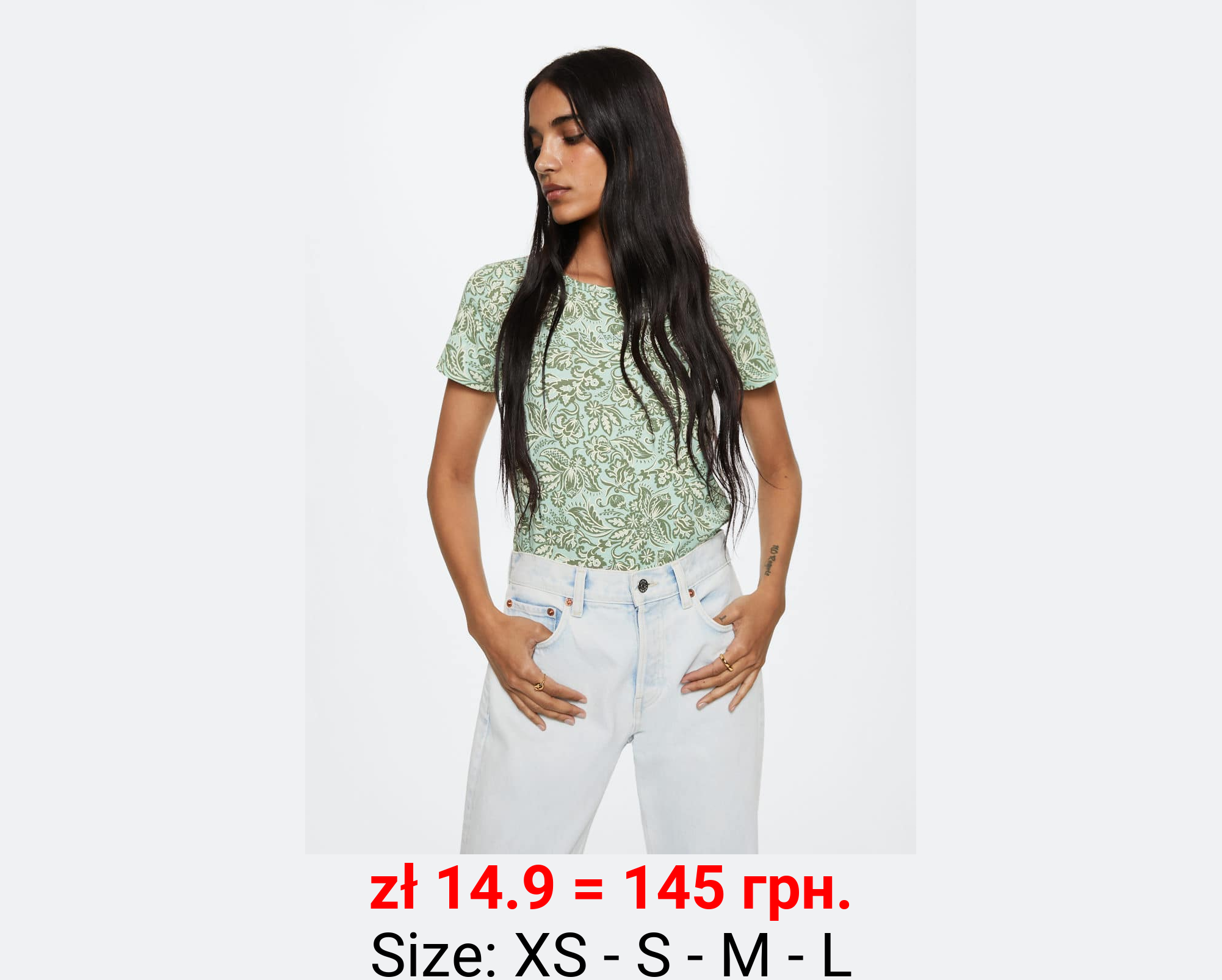 Camiseta estampada logo bordado