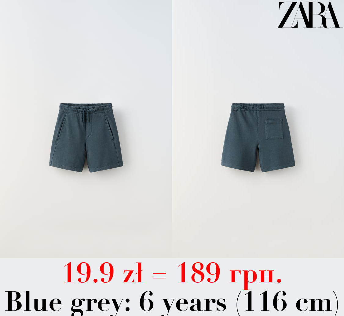 GARMENT-DYED PLUSH BERMUDA SHORTS