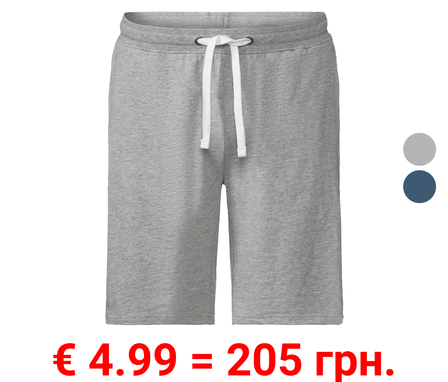 LIVERGY® Herren Sweatshorts mit hohem Baumwollanteil