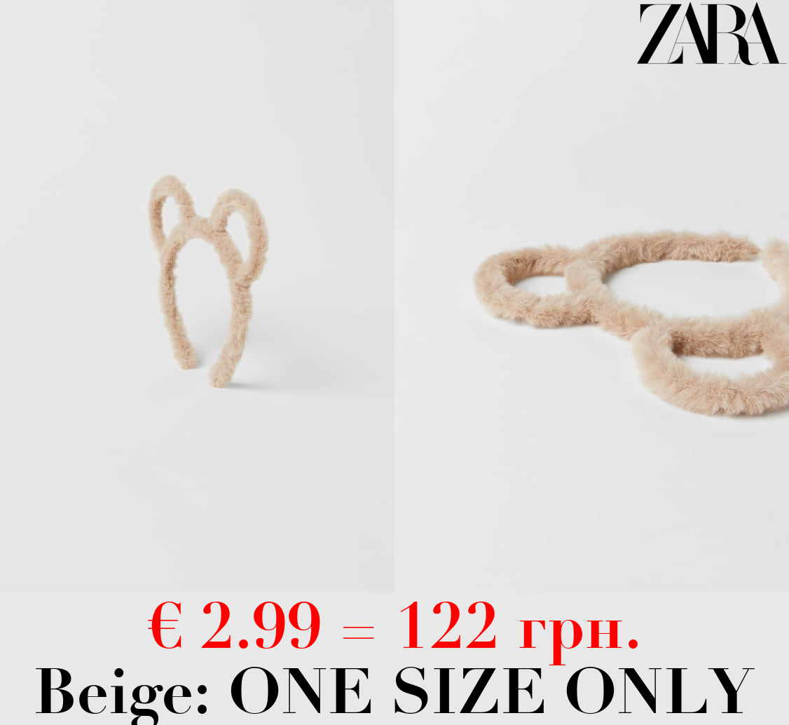 HEADBAND WITH FAUX FUR EARS