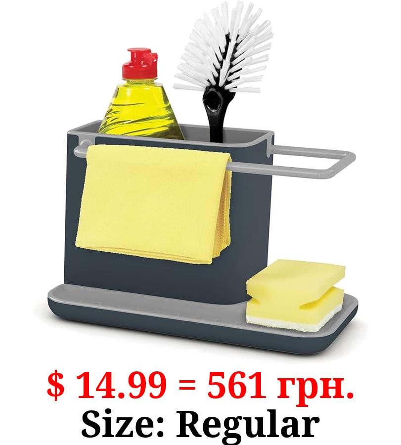 Joseph Joseph Sink Caddy Kitchen Sink Organizer Sponge Holder Dishwasher-Safe, Regular, Gray