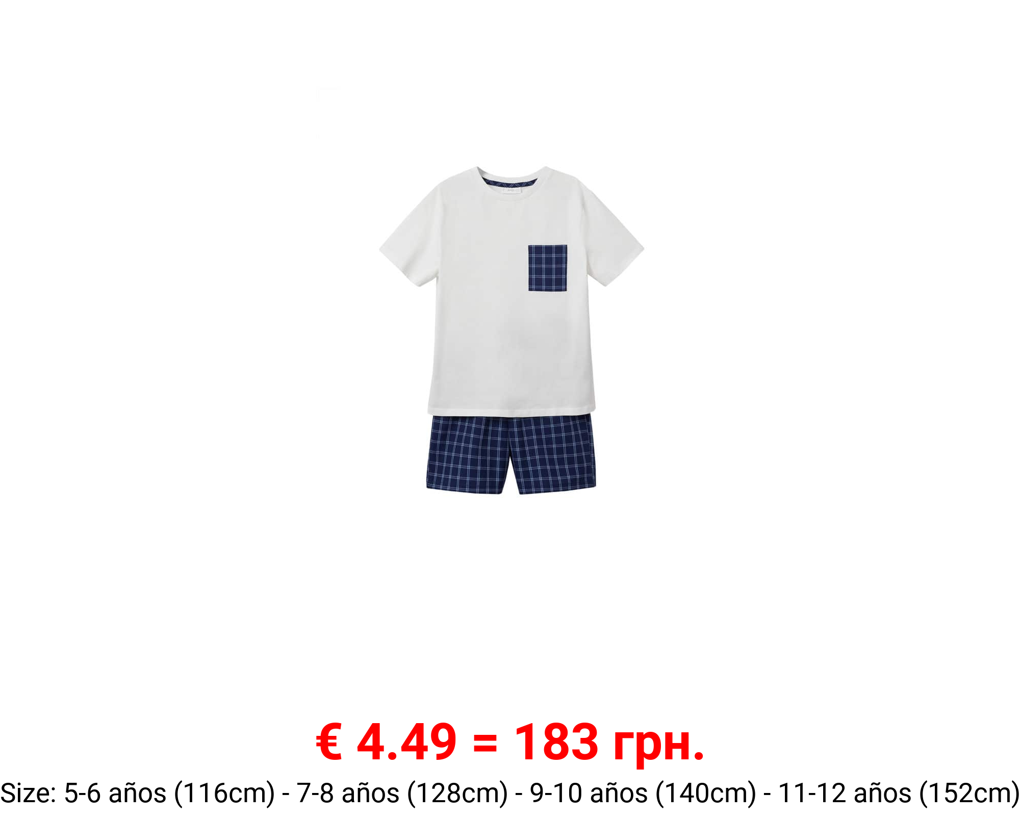 Pijama corto algodón