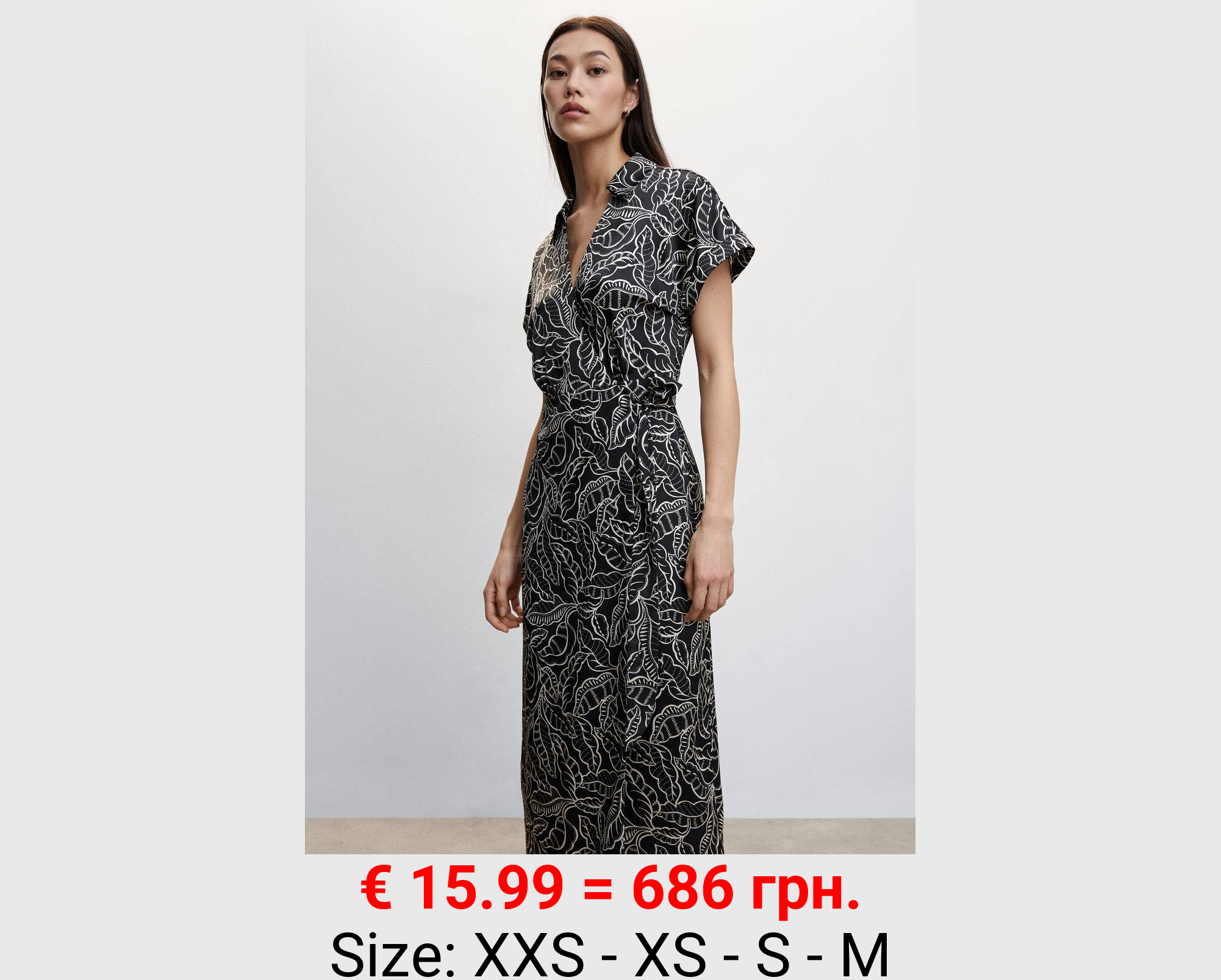 Vestido cruzado estampado