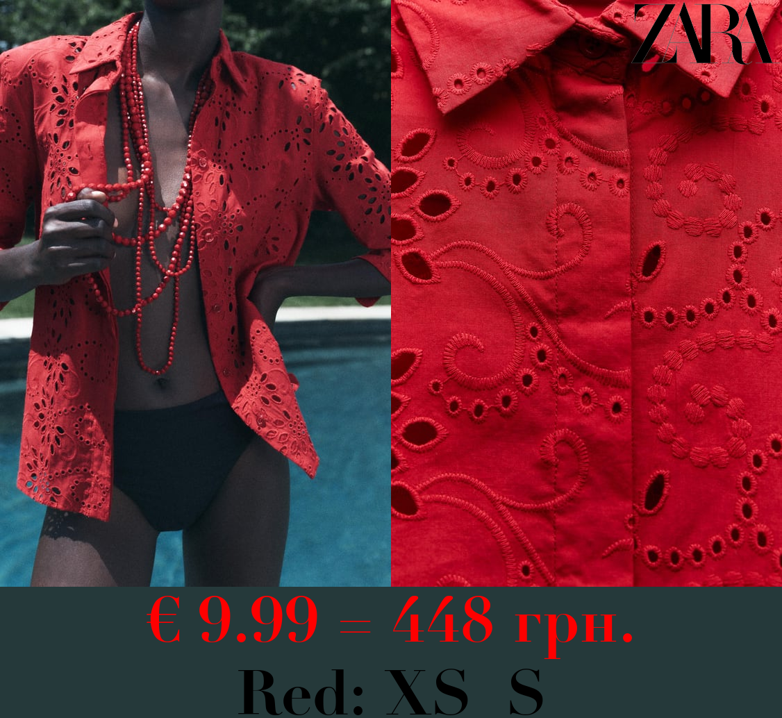 ZW COLLECTION EMBROIDERED POPLIN SHIRT