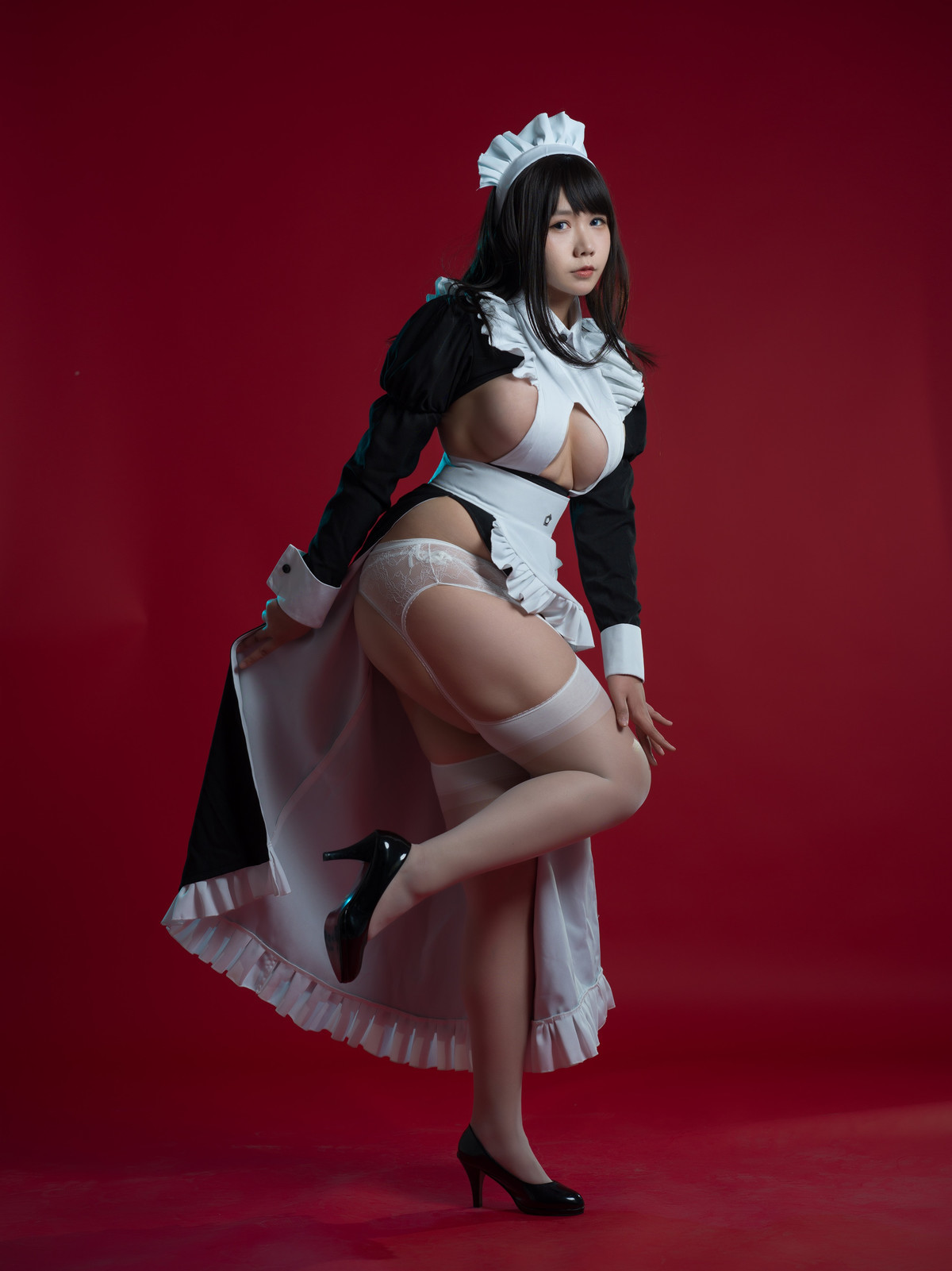 Cosplay 麻花麻花酱 女仆系列 57