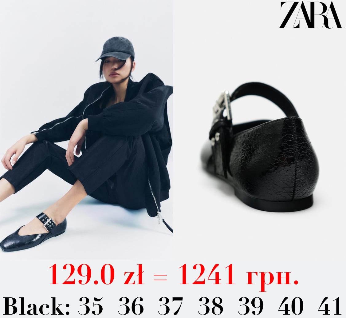 BUCKLED BALLET FLATS