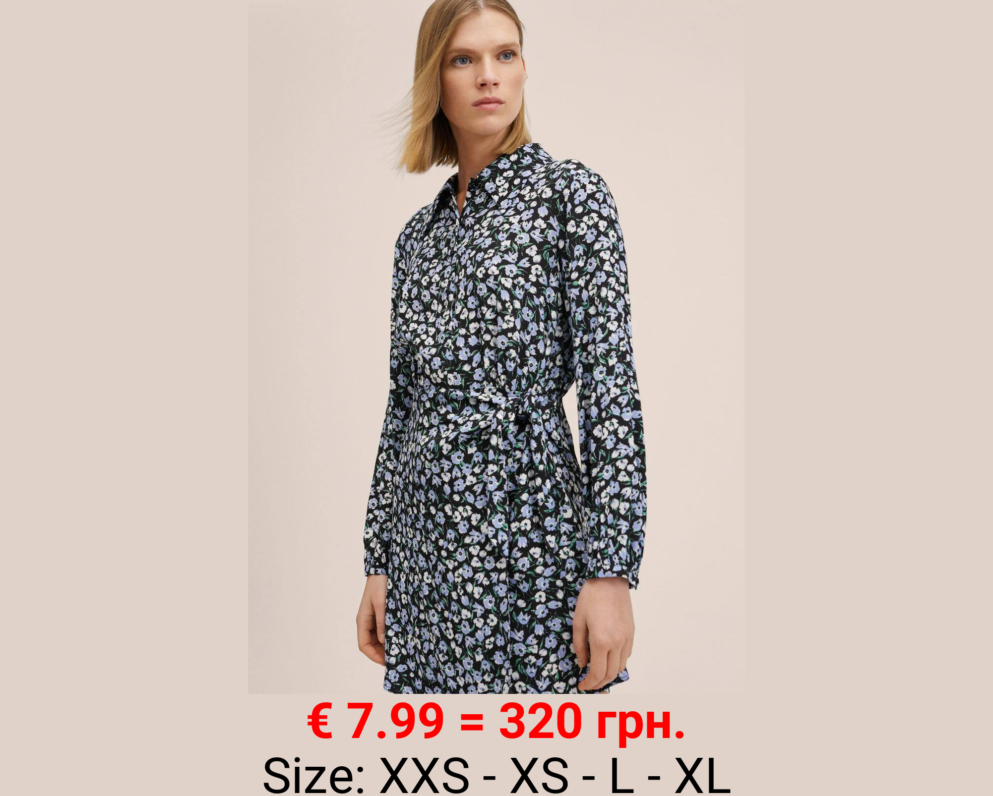 Vestido estampado flores